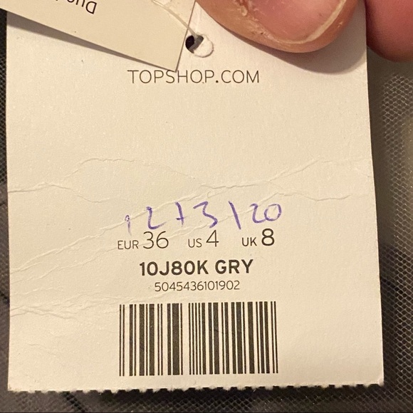 Topshop Gray Mesh Sheer Overlay Dress NWT US 4 #10J80K - Picture 14 of 15